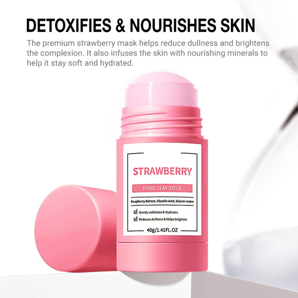 FeiCuiYun Clay Mask For Face Skincare, Blackhead Remover Face Mask with Strawberry Extract, Deep Pore Cleansing, Moisturizing, Skincare Facial Mask for...