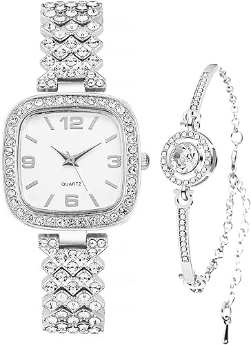 ADSBIAOYE Fashion Luxury Vintage Diamond Square Watch Digital dial Quartz Women's Watch